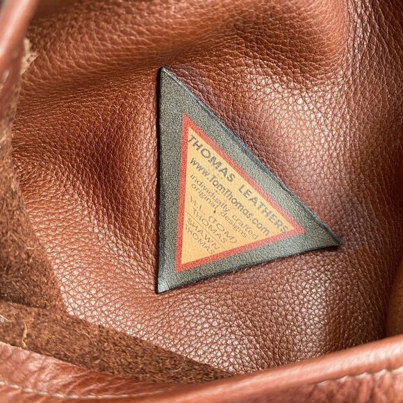 Tom Thomas Brown Cowhide Leather Backpack main image 14